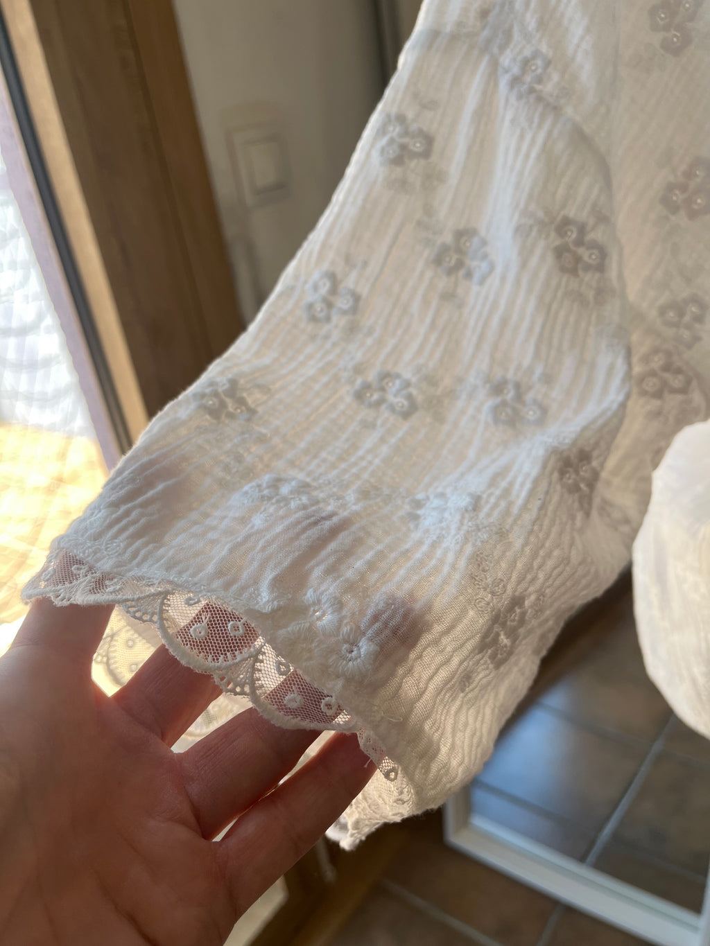 Kimono Gal·la de muselina bordada 100% algodón