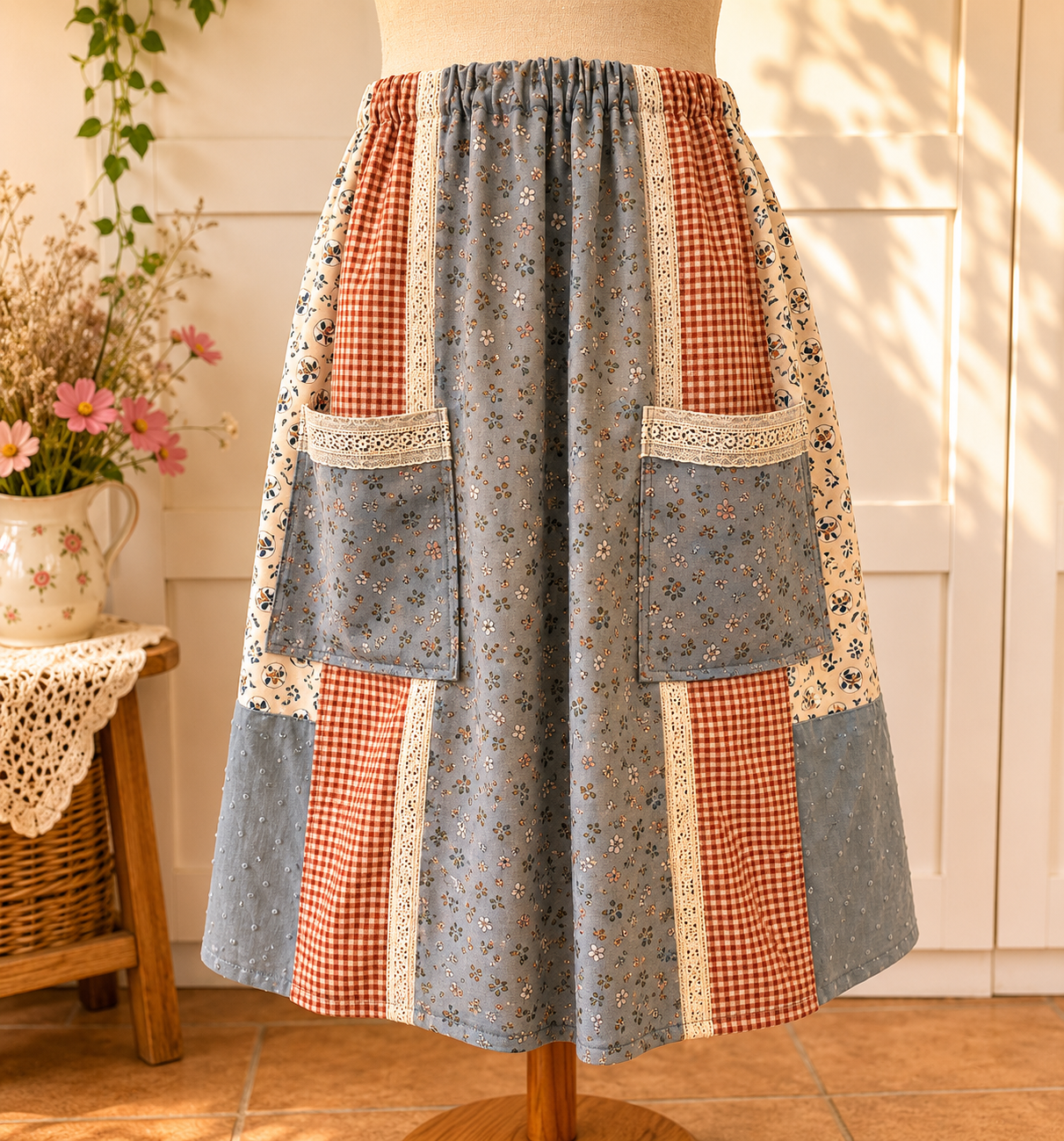 Faldilla Lilliana de Patchwork | Cotó OEKO-TEX® | L'Atelier del Bosc